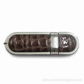 USB Pen Drive with Wholesale Price, Free Logo, Samples and Leather Housing Design